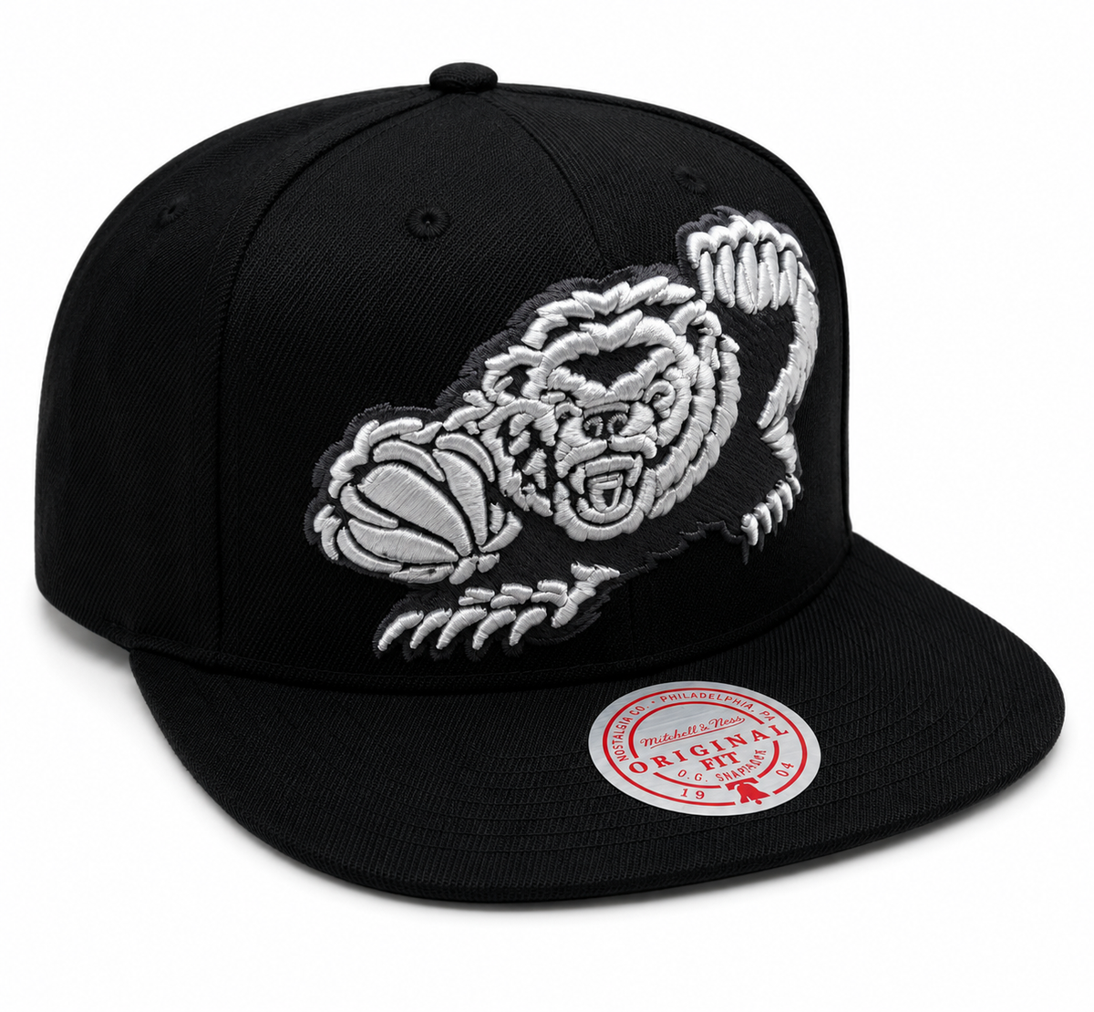 Vancouver Grizzlies Mitchell & Ness NBA XL BWG HWC Snapback Hat for Men product image 3, provided for visual reference and