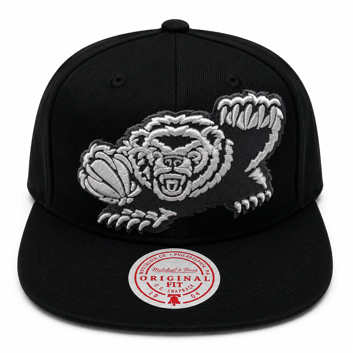 Vancouver Grizzlies Mitchell & Ness NBA XL BWG HWC Snapback Hat for Men product image 2, provided for visual reference and