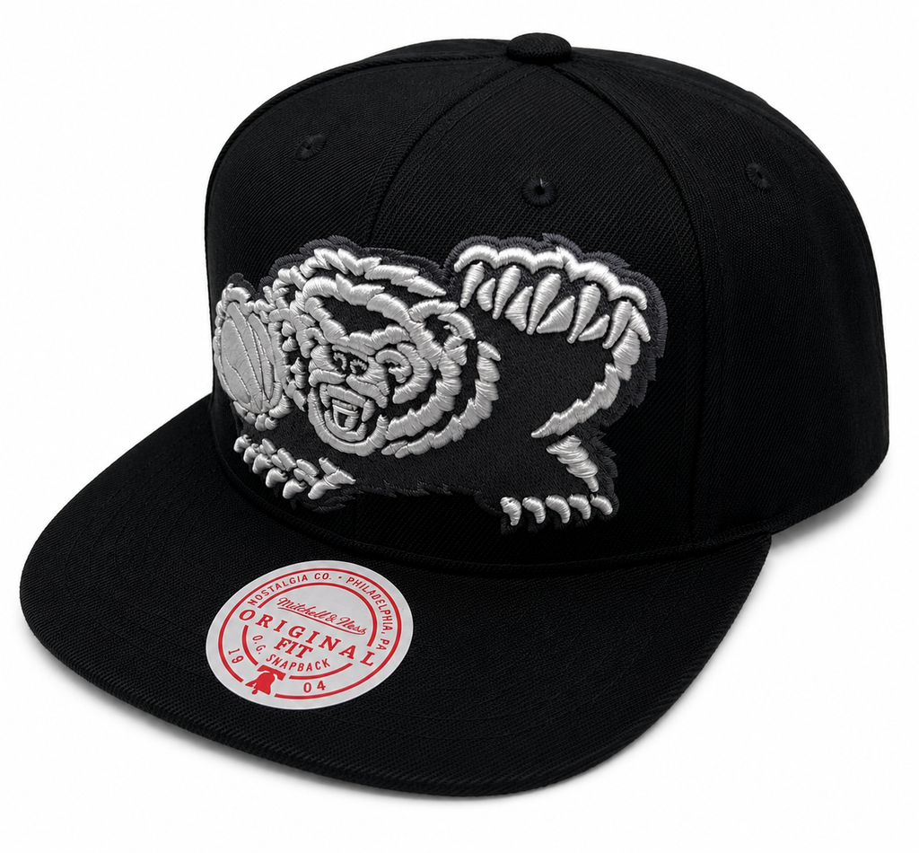 Vancouver Grizzlies Mitchell & Ness NBA XL BWG HWC Snapback Hat for Men product image 1, provided for visual reference and