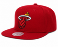 Miami Heat Mitchell & Ness Ground 2.0 Snapback Hat-Maroon for Men product image 1, provided for visual reference and product