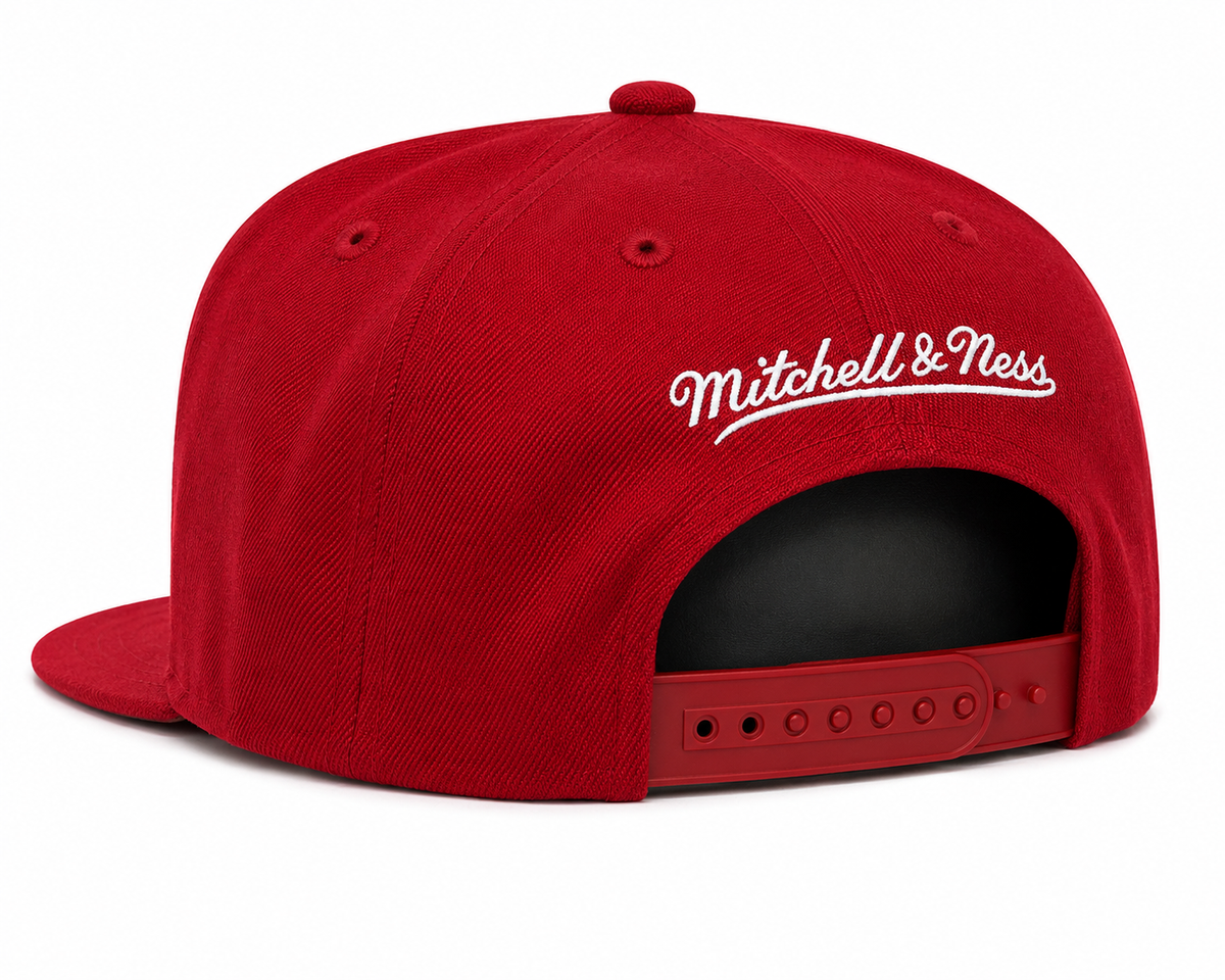 Miami Heat Mitchell & Ness Ground 2.0 Snapback Hat-Maroon for Men product image 3, provided for visual reference and product