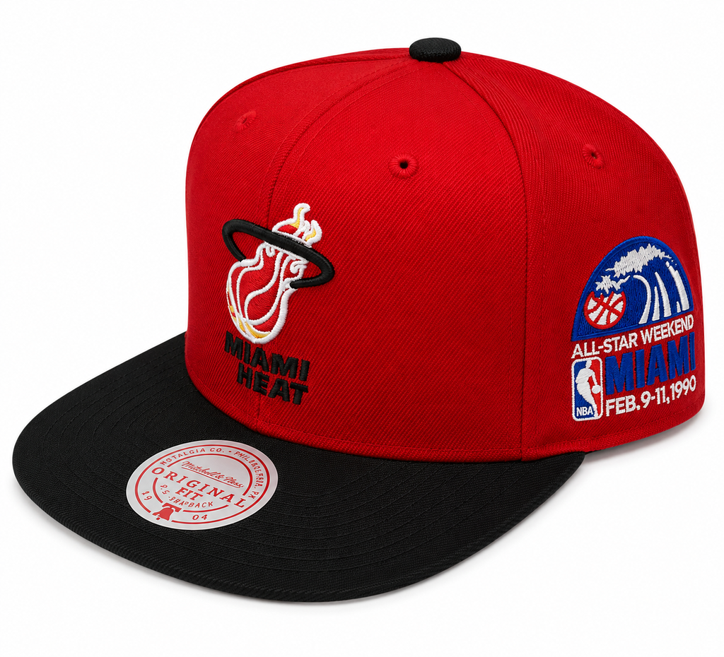 Miami Heat Mitchell & Ness NBA All Star Color HWC Snapback Hat for Men product image 1, provided for visual reference and