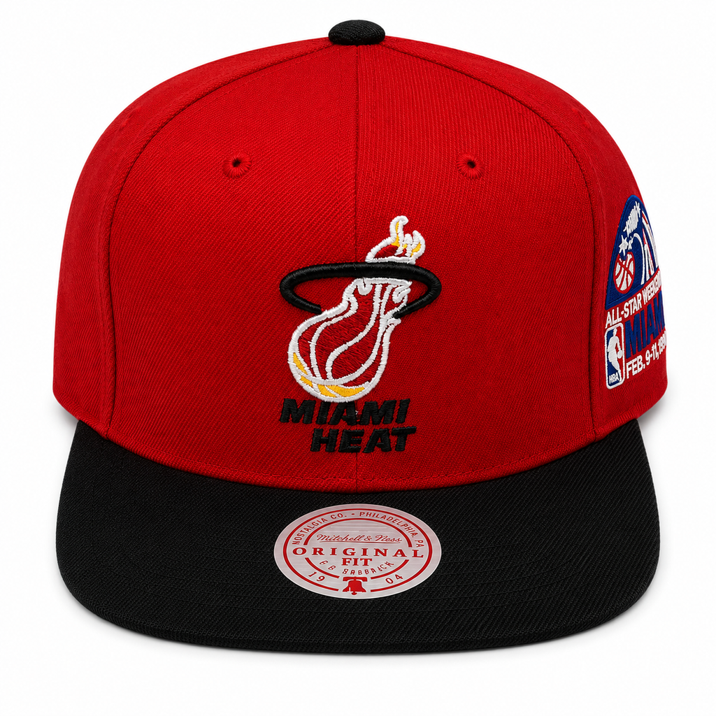 Miami Heat Mitchell & Ness NBA All Star Color HWC Snapback Hat for Men product image 2, provided for visual reference and