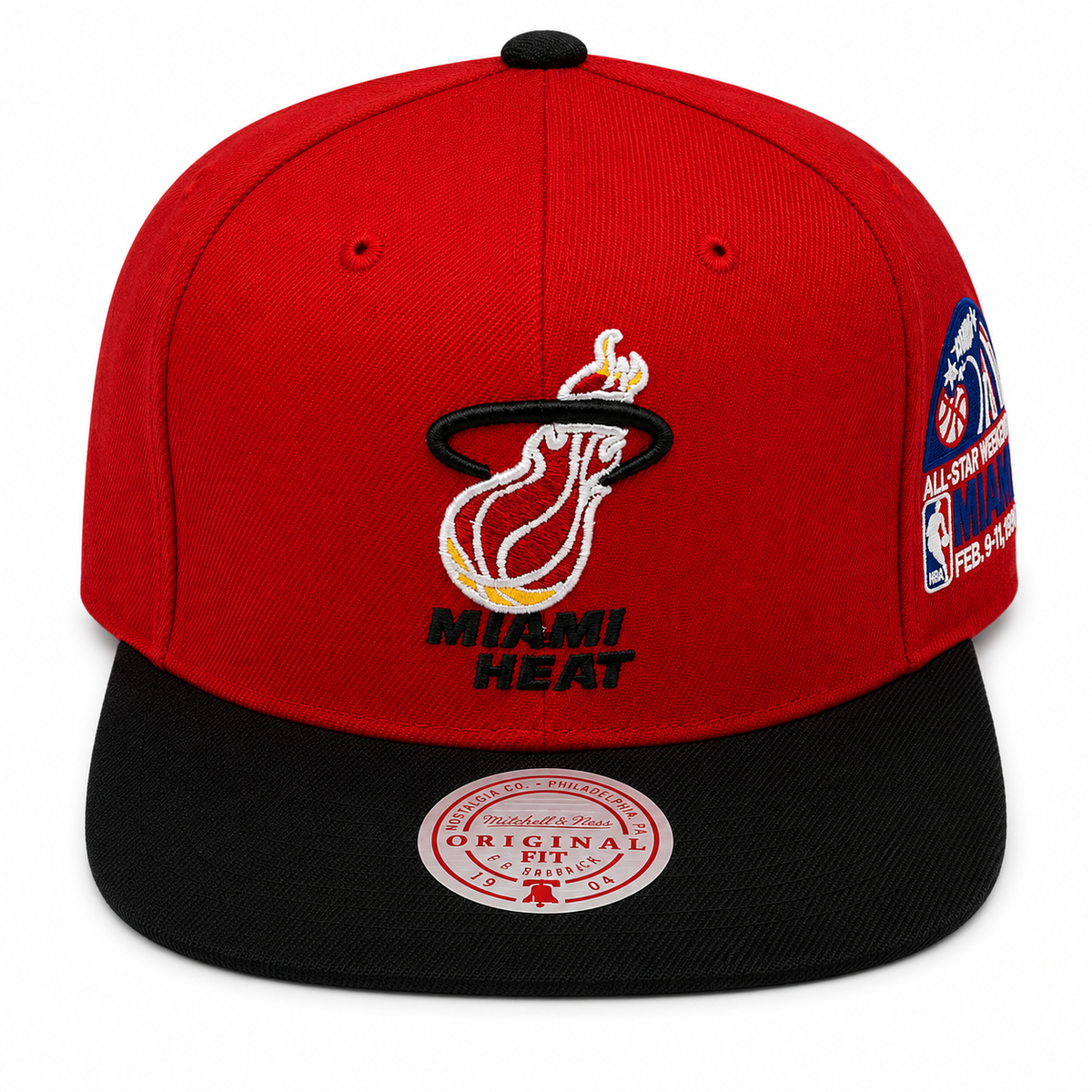 Miami Heat Mitchell & Ness NBA All Star Color HWC Snapback Hat for Men product image 2, provided for visual reference and