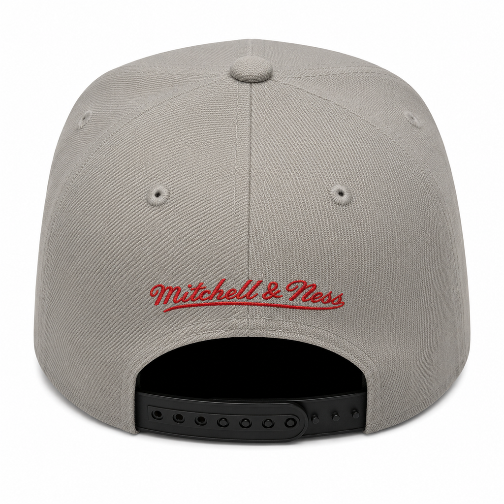 Miami Heat NBA Cool Gray 3 Mitchell & Ness Snapback Hat for Men product image 4, provided for visual reference and product