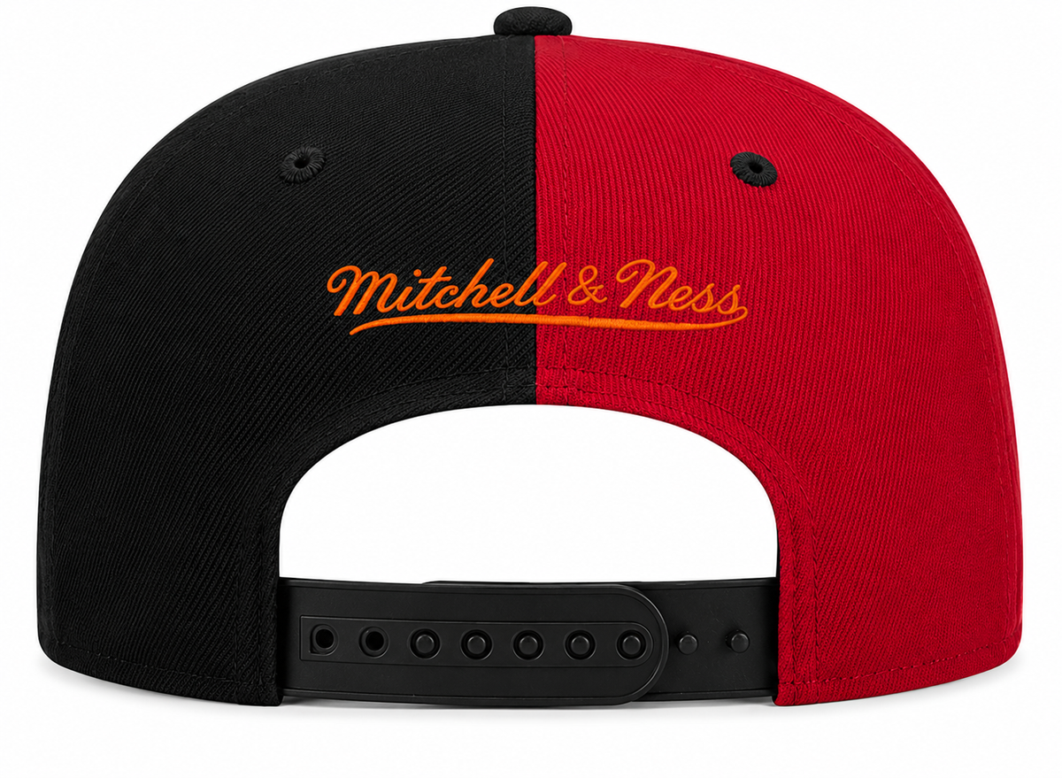 Miami Heat Mitchell & Ness NBA Pinwheel Snapback Hat for Men product image 3, provided for visual reference and product