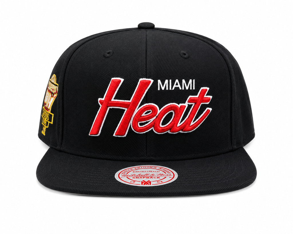 Miami Heat 2006 NBA Champions Mitchell & Ness Champ Year Trophy Black Snapback Hat for Men product image 2, provided for