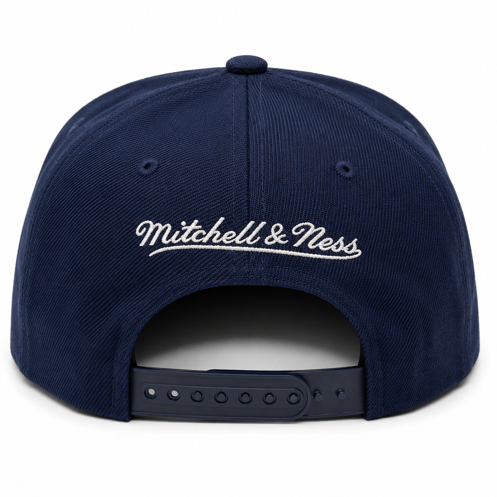 Dallas Mavericks NBA Core Basic Navy 2 Tone Mitchell & Ness Snapback Hat for Men product image 5, provided for visual