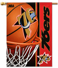 Philadelphia 76ers Retro Logo Team Flag product image 1, provided for visual reference and product detail review