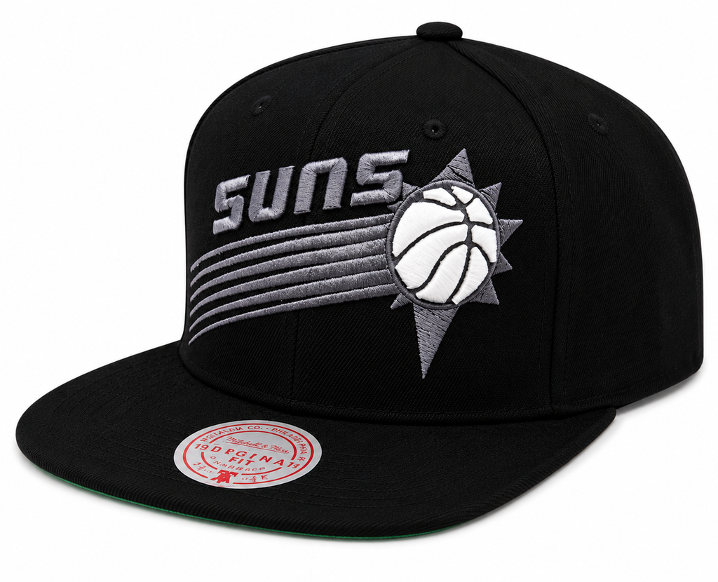 Phoenix Suns NBA XL BWG Black HWC Mitchell & Ness Snapback Hat for Men product image 1, provided for visual reference and