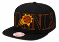 Mitchell & Ness Black Phoenix Suns Winner Circle Snapback Hat for Men product image 1, provided for visual reference and