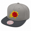 Phoenix Suns NBA Cool Gray 3 Mitchell & Ness Snapback Hat for Men product image 1, provided for visual reference and product