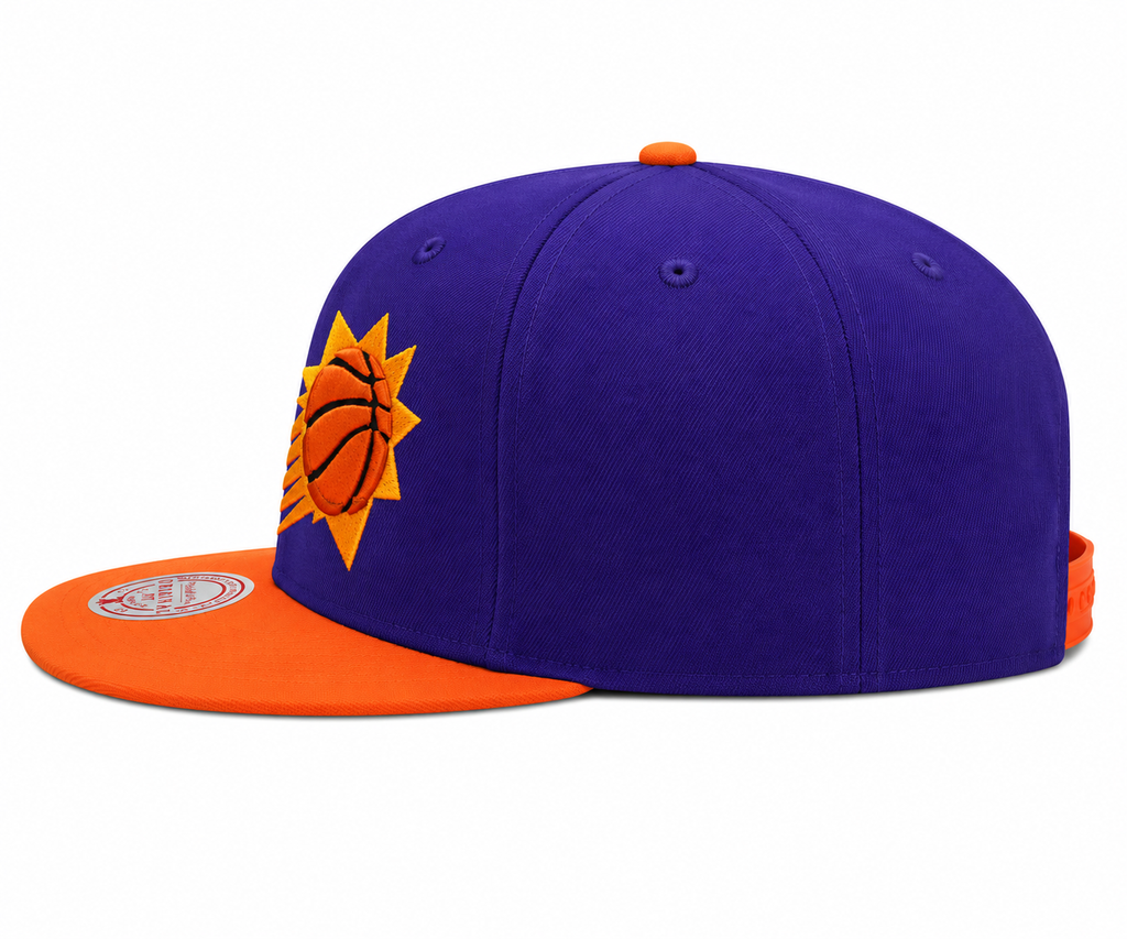 Mitchell & Ness Phoenix Suns Basic Core Purple/Orange Adjustable Snapback Hat for Men product image 7, provided for visual