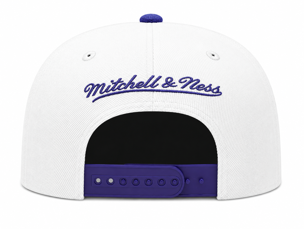 Phoenix Suns Mitchell & Ness Natural 2 Tone Snapback Hat- Cream/Purple product image 4, provided for visual reference and