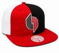 Portland Trail Blazers Mitchell & Ness NBA Pinwheel Snapback Hat for Men product image 1, provided for visual reference and