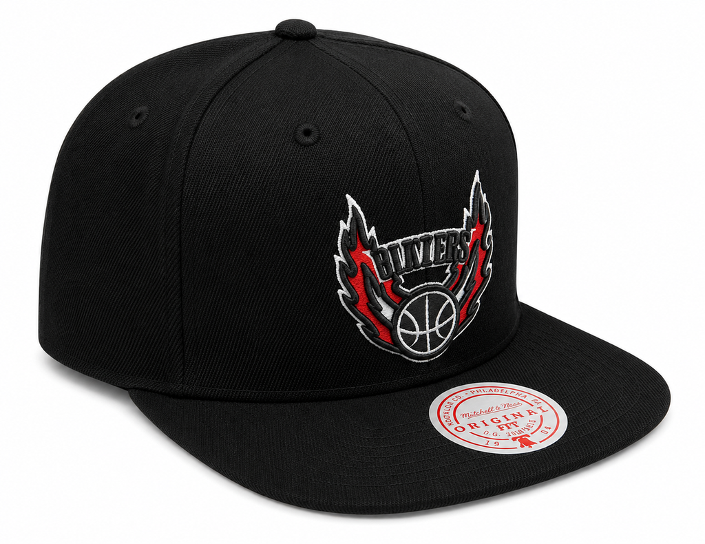 Portland Trail Blazers Core Basic Black Mitchell & Ness Snapback Hat for Men product image 3, provided for visual reference