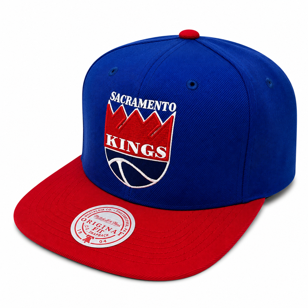 Mitchell & Ness Sacramento Kings Hardwood Classics Royal/Red Two-Tone 2.0 Snapback Hat for Men product image 1, provided for