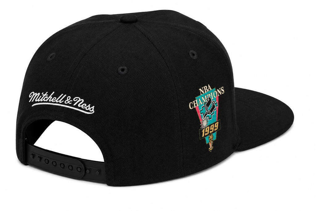 San Antonio Spurs Mitchell & Ness Champ Year Trophy Snapback Hat for Men product image 2, provided for visual reference and