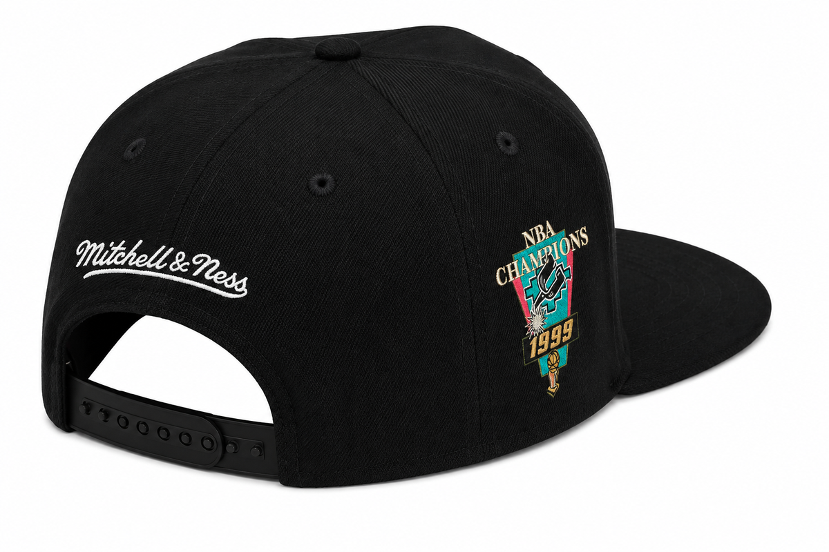 San Antonio Spurs Mitchell & Ness Champ Year Trophy Snapback Hat for Men product image 2, provided for visual reference and