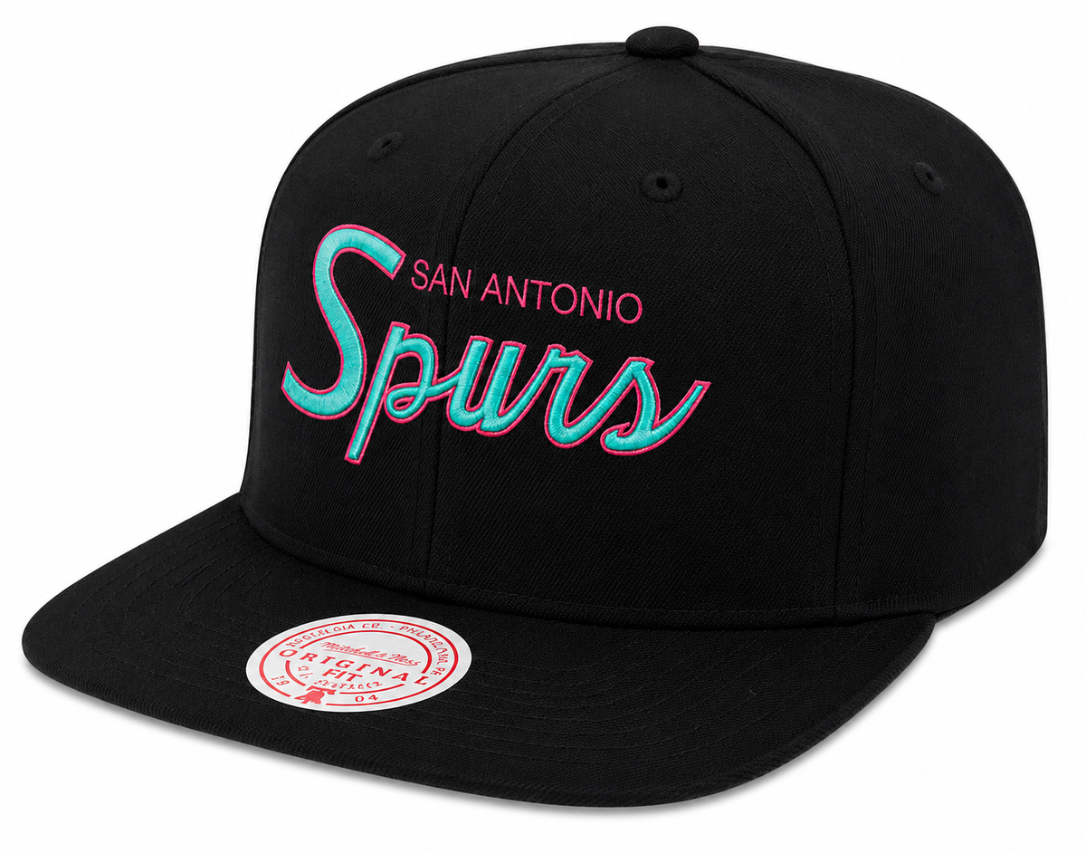 San Antonio Spurs Mitchell & Ness Champ Year Trophy Snapback Hat for Men product image 1, provided for visual reference and