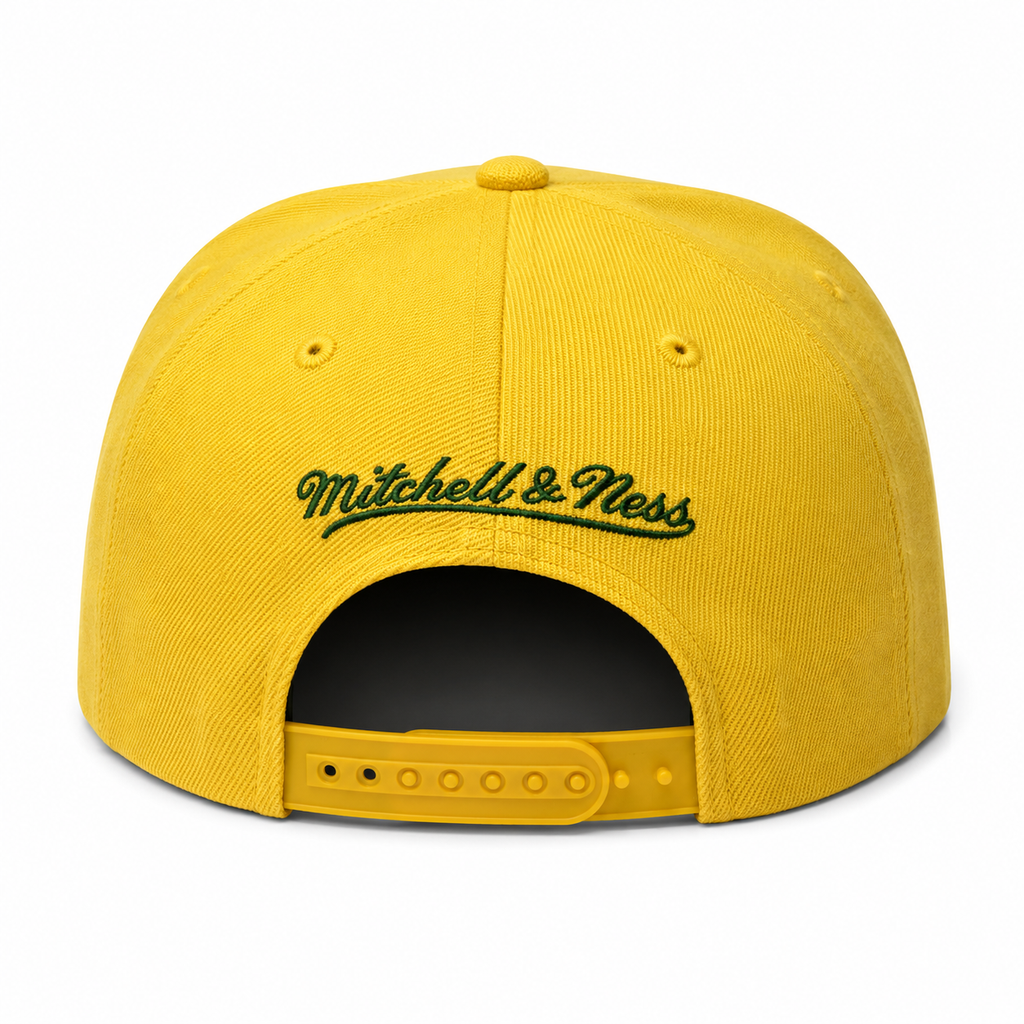 Seattle Supersonics NBA Core Basic Gold HWC Mitchell & Ness Snapback Hat for Men product image 4, provided for visual