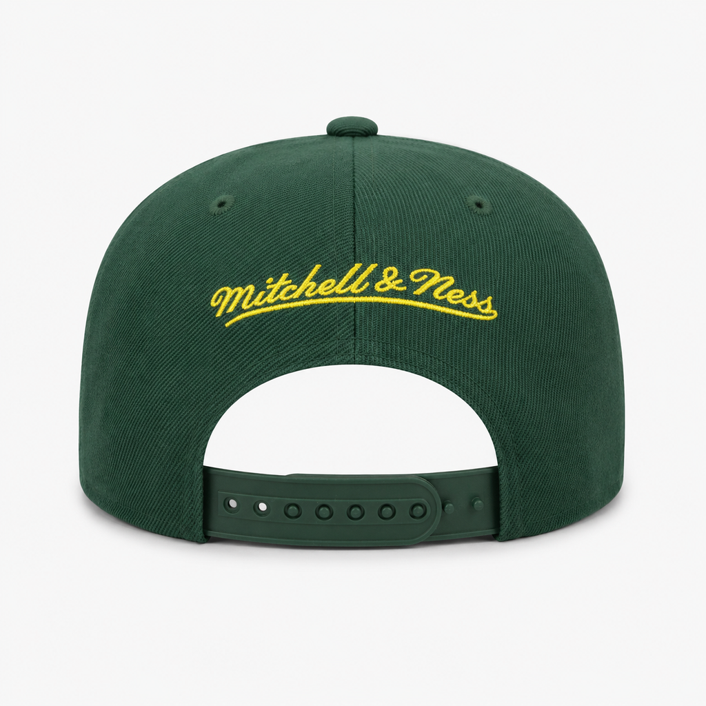 Seattle Supersonics NBA Core Basic Green Script HWC Mitchell & Ness Snapback Hat for Men product image 3, provided for