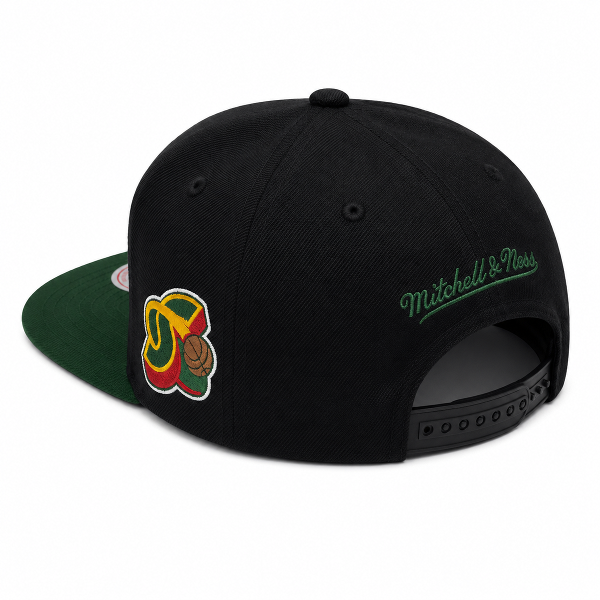 Seattle SuperSonics HWC Team Script 2.0 Mitchell & Ness Snapback Hat product image 5, provided for visual reference and