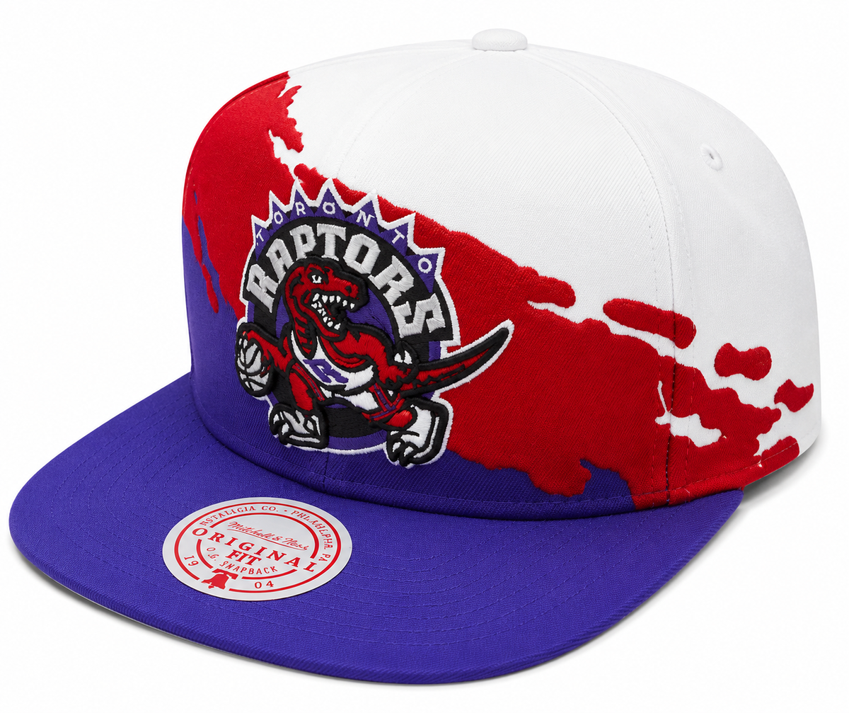 Toronto Raptors HWC NBA Paintbrush Mitchell & Ness Snapback Hat product image 1, provided for visual reference and product