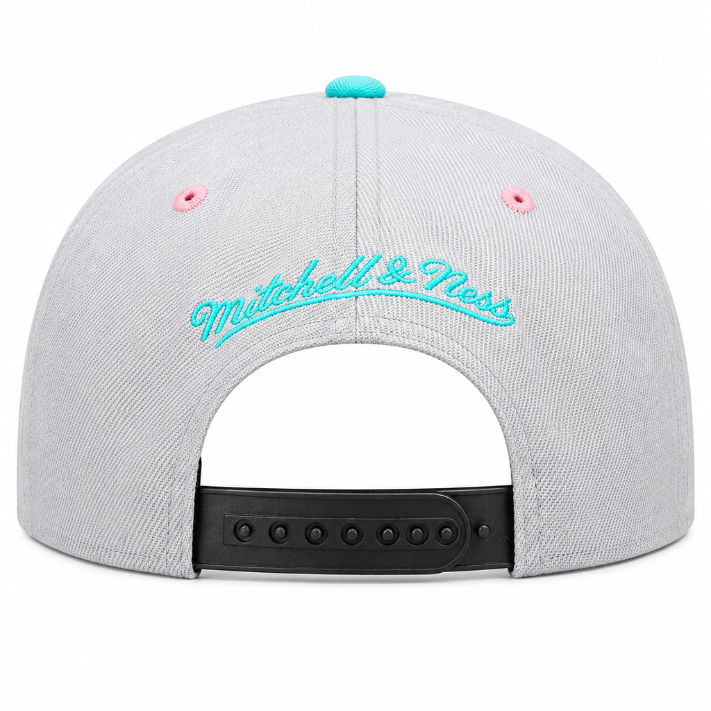 Toronto Raptors Mitchell & Ness Gray Wolf Mags Snapback Hat for Men product image 4, provided for visual reference and