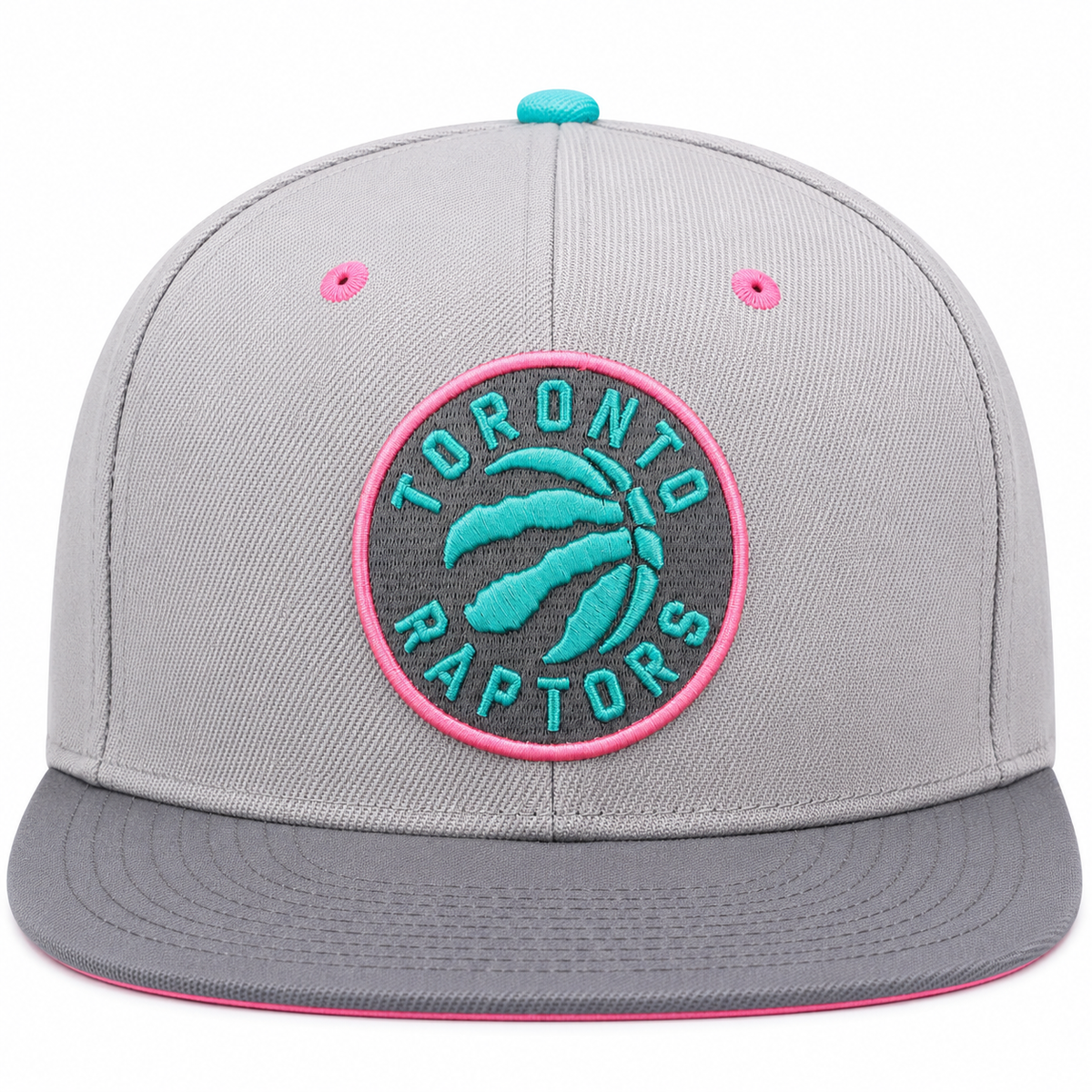 Toronto Raptors Mitchell & Ness Gray Wolf Mags Snapback Hat for Men product image 2, provided for visual reference and