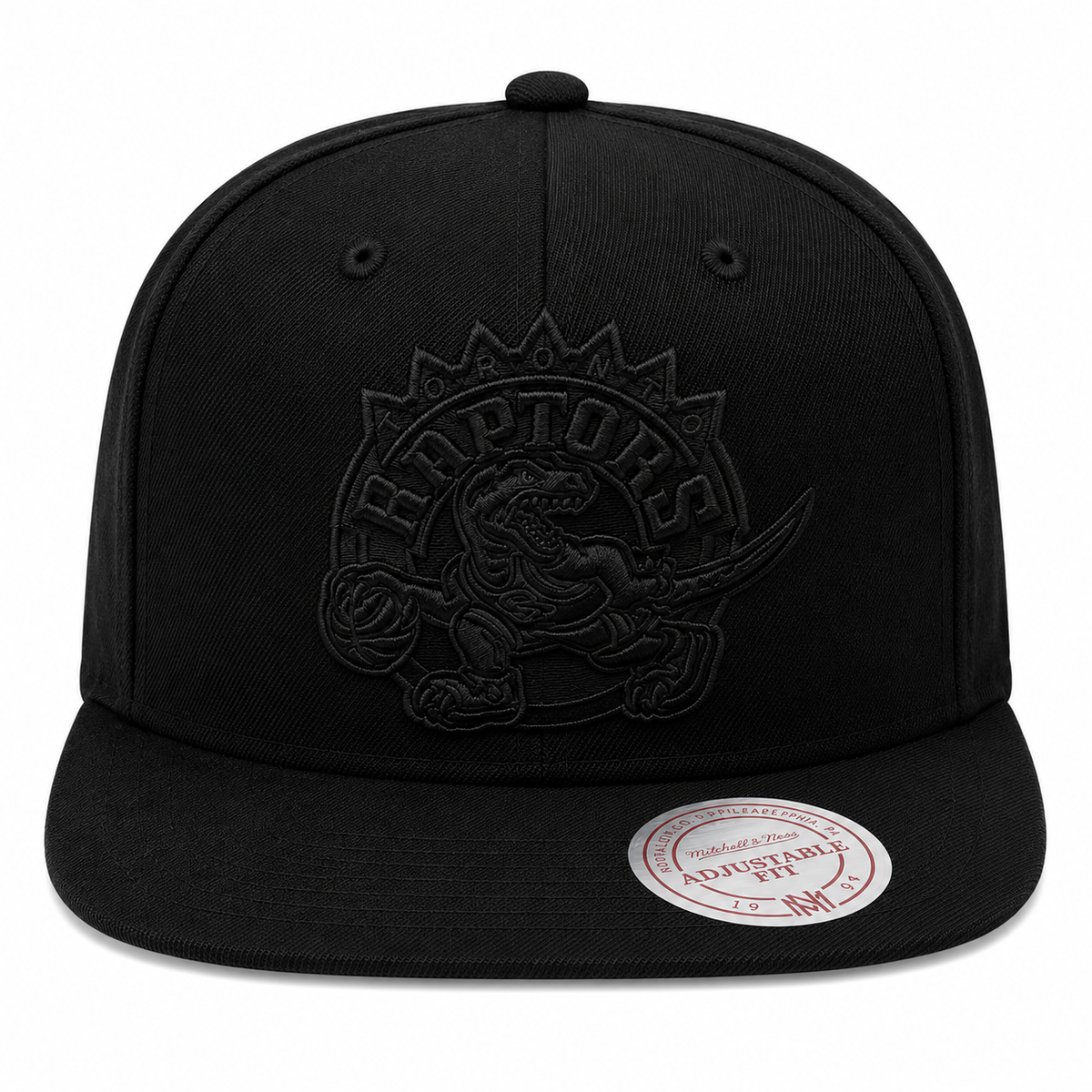 Toronto Raptors Mitchell & Ness Tonal Black Pink Moon Snapback Hat product image 2, provided for visual reference and