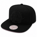 Toronto Raptors Mitchell & Ness Tonal Black Pink Moon Snapback Hat product image 1, provided for visual reference and