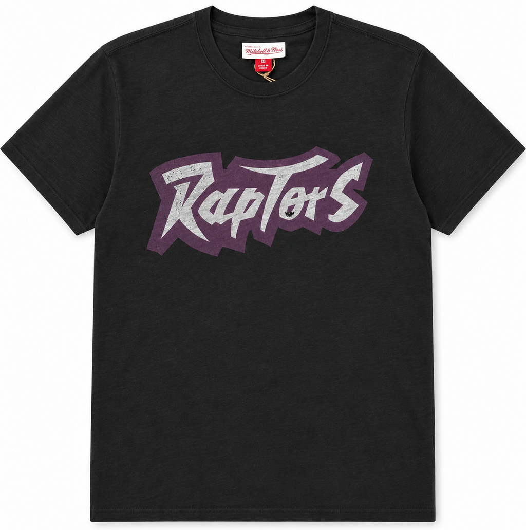 Toronto Raptors NBA Legendary Slub Black T-Shirt By Mitchell And Ness for Men product image 1, provided for visual reference