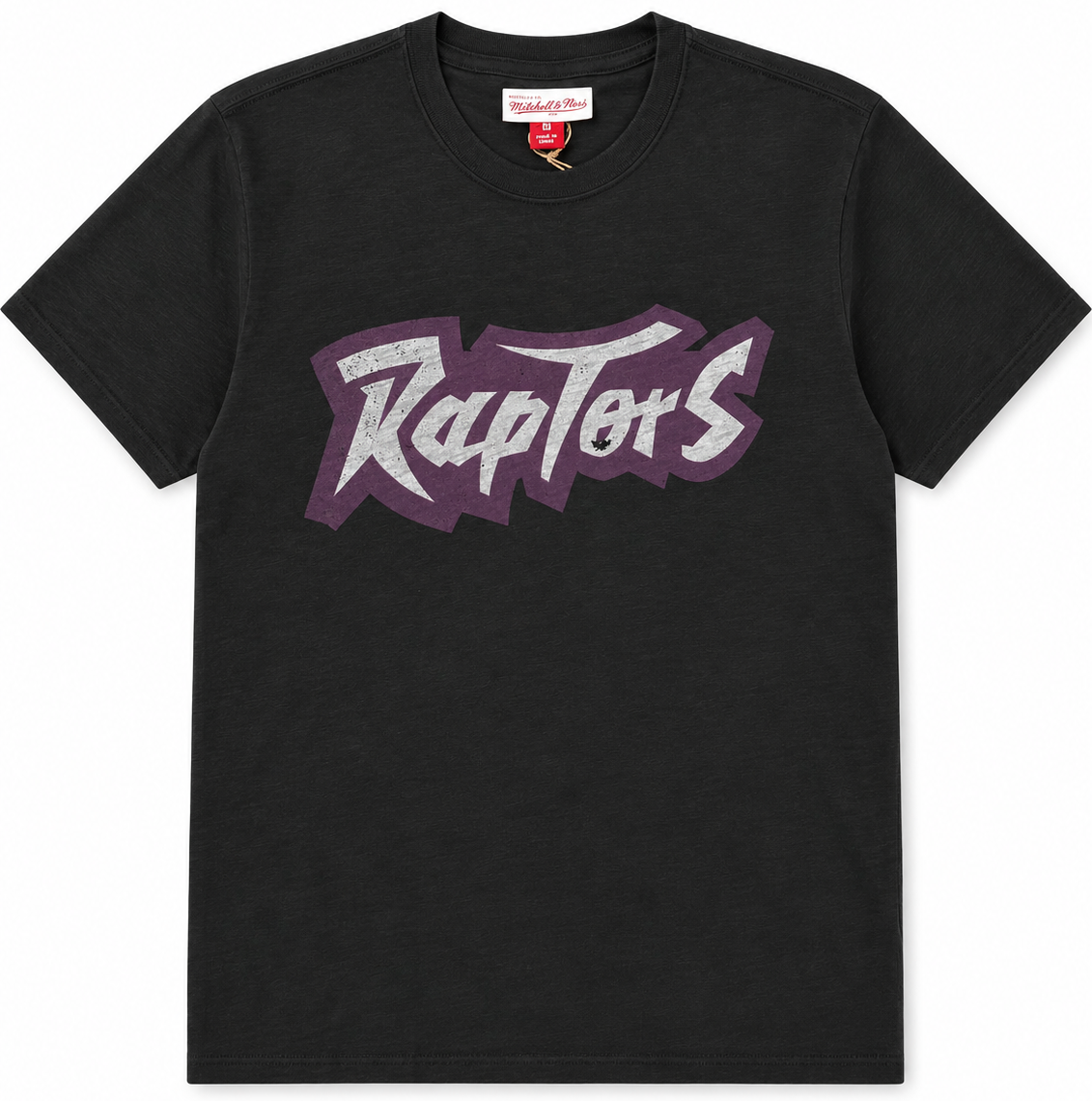 Toronto Raptors NBA Legendary Slub Black T-Shirt By Mitchell And Ness for Men product image 1, provided for visual reference