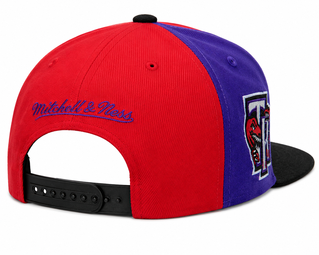 Toronto Raptors NBA On The Block Mitchell & Ness Snapback Hat product image 2, provided for visual reference and product