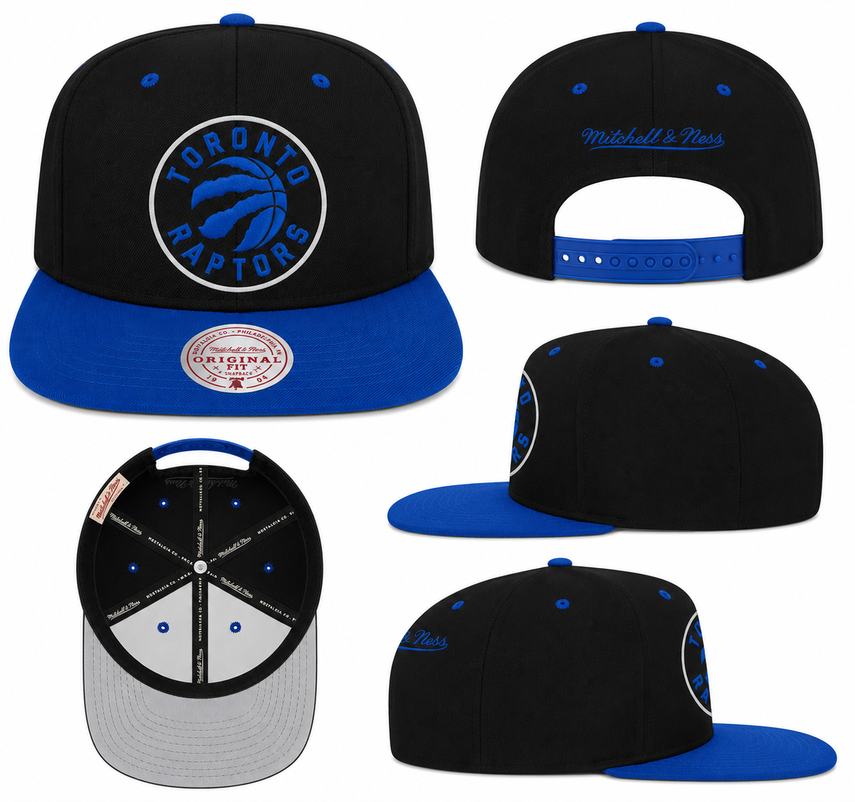Toronto Raptors Royalty Michell & Ness Snapback Hat for Men product image 7, provided for visual reference and product