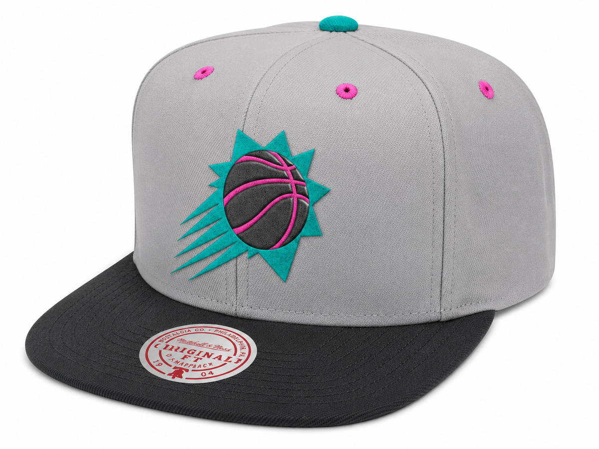 Phoenix Suns Mitchell & Ness Gray Wolf Mags Snapback Hat for Men product image 1, provided for visual reference and product