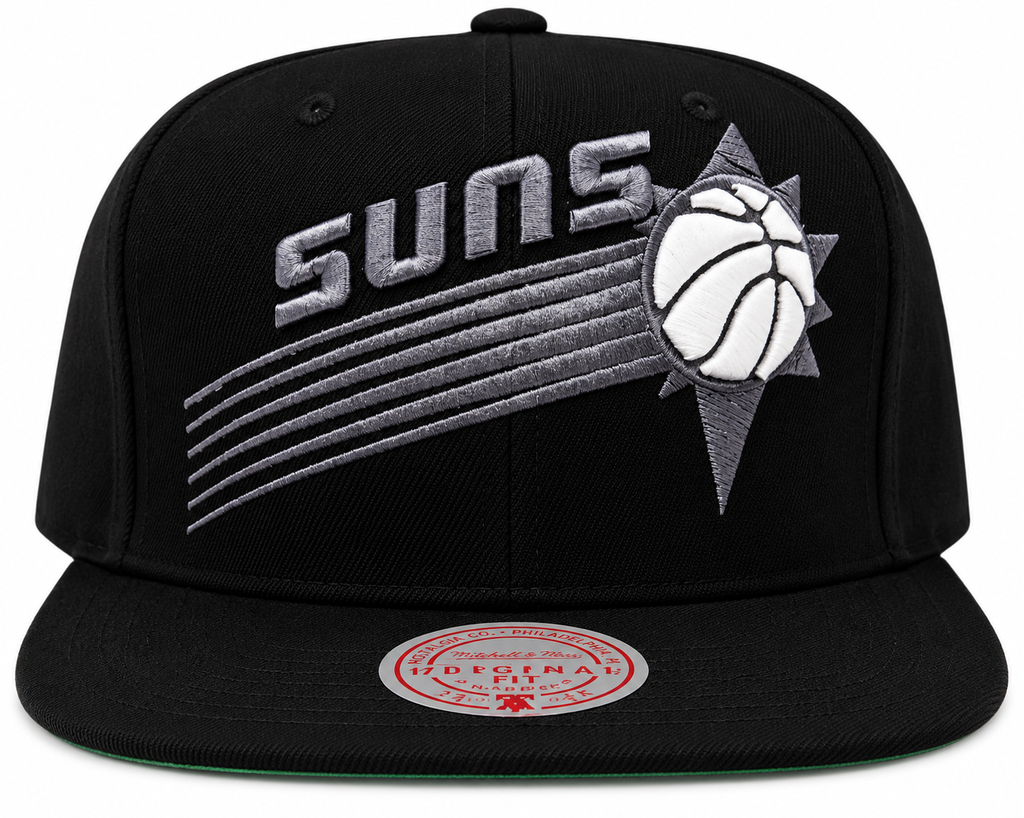 Phoenix Suns NBA XL BWG Black HWC Mitchell & Ness Snapback Hat for Men product image 2, provided for visual reference and