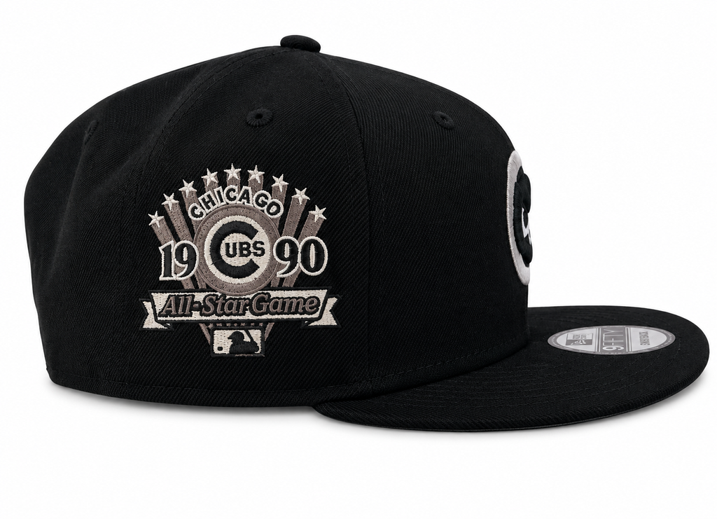 Chicago Cubs 1990 All-Star Game Black/Graphite New Era 9FIFTY Snapback Hat product image 4, provided for visual reference