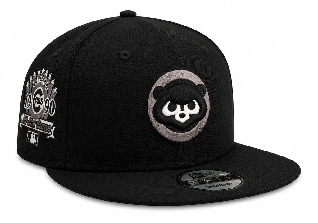 Chicago Cubs 1990 All-Star Game Black/Graphite New Era 9FIFTY Snapback Hat product image 1, provided for visual reference