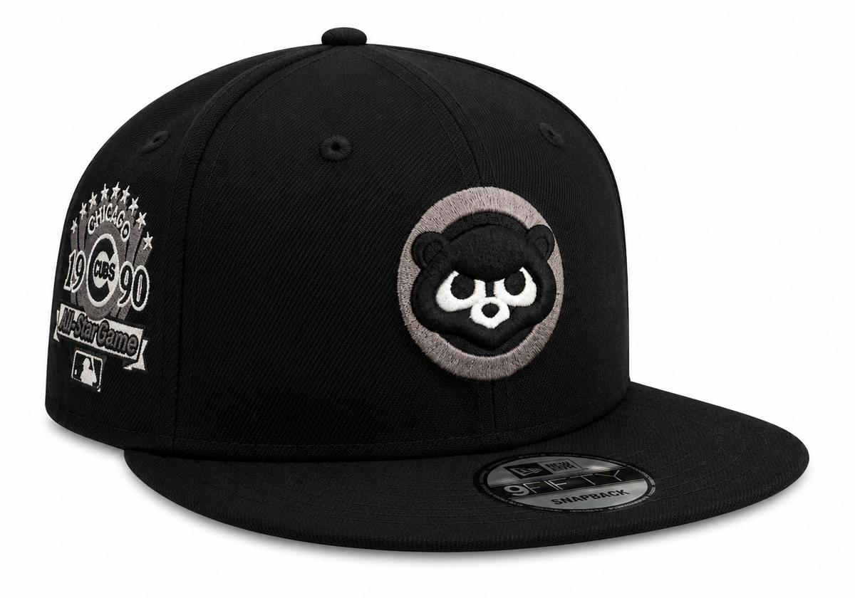 Chicago Cubs 1990 All-Star Game Black/Graphite New Era 9FIFTY Snapback Hat product image 1, provided for visual reference