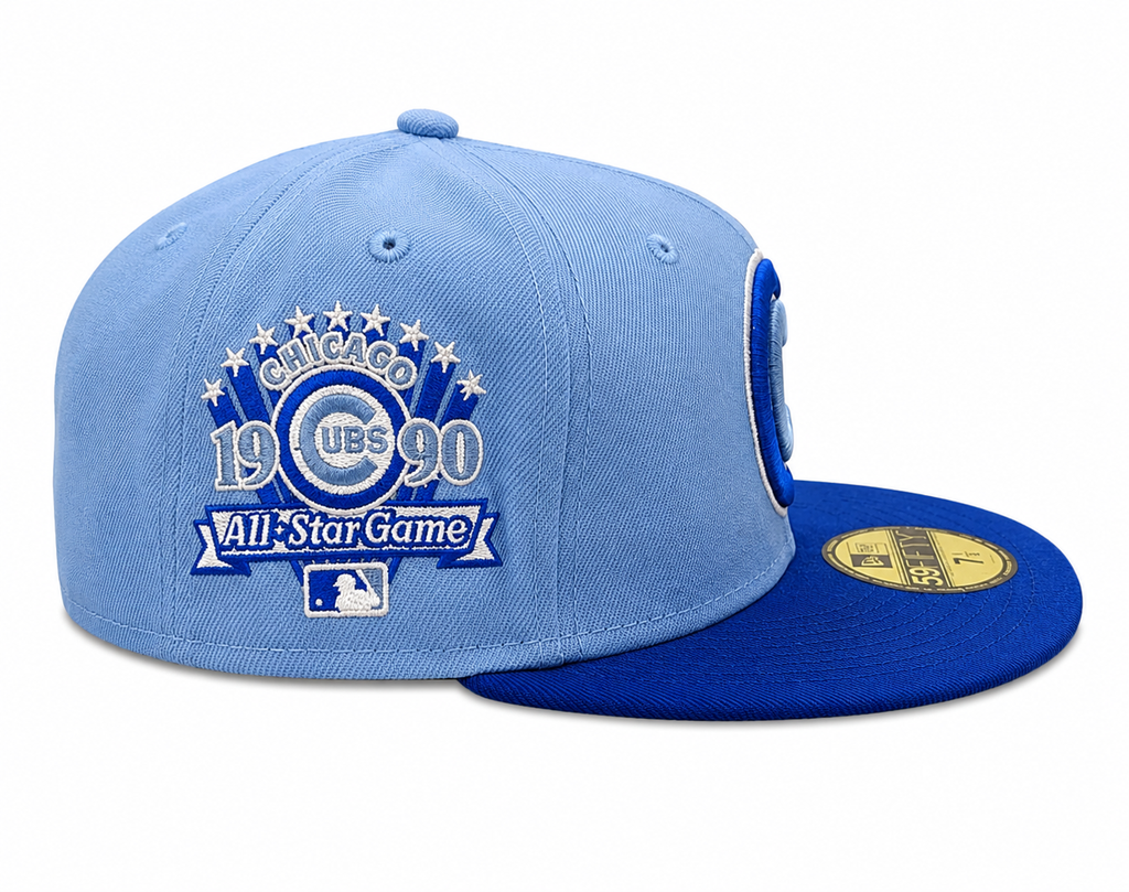 Chicago Cubs New Era 2 Tone Sky Blue/ Royal 1990 All Star Game 59FIFTY Fitted Hat product image 4, provided for visual