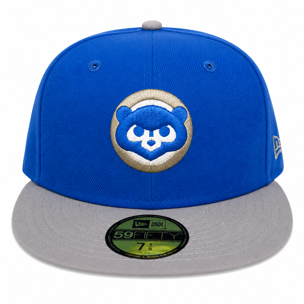 Chicago Cubs New Era 2 Tone Honolulu Blue/Gray Angry Bear 59FIFTY Fitted Hat product image 2, provided for visual reference