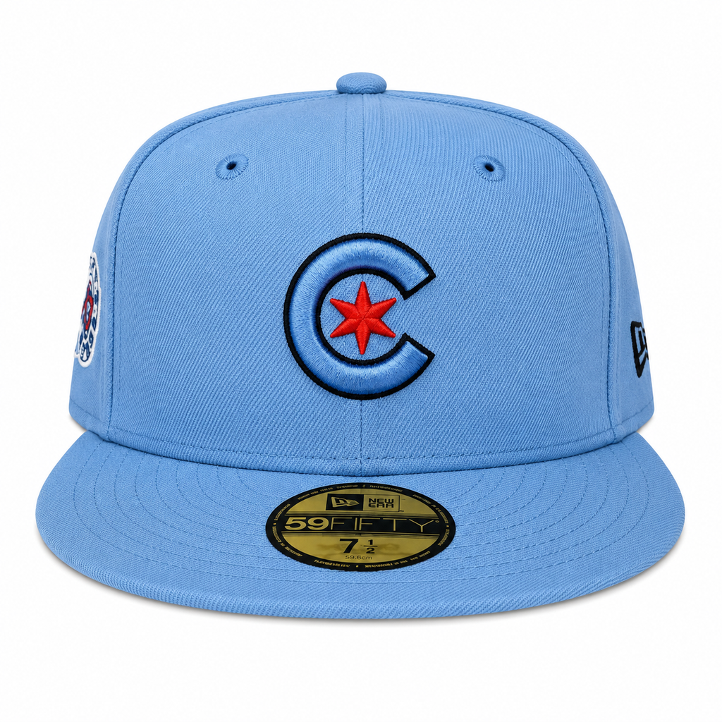 Chicago Cubs New Era Sky Blue City Connect Tonal 59FIFTY Fitted Hat product image 2, provided for visual reference and