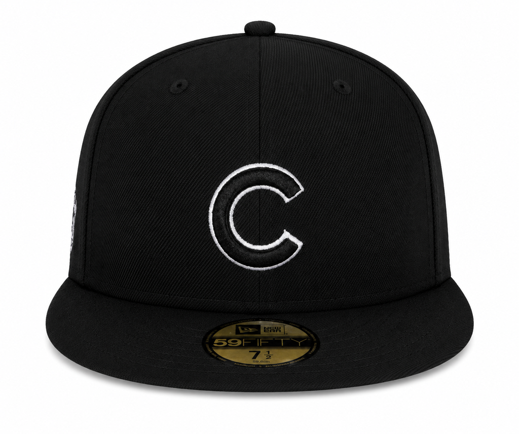Chicago Cubs New Era 2016 World Series Black 59FIFTY Fitted Hat for Men product image 2, provided for visual reference and