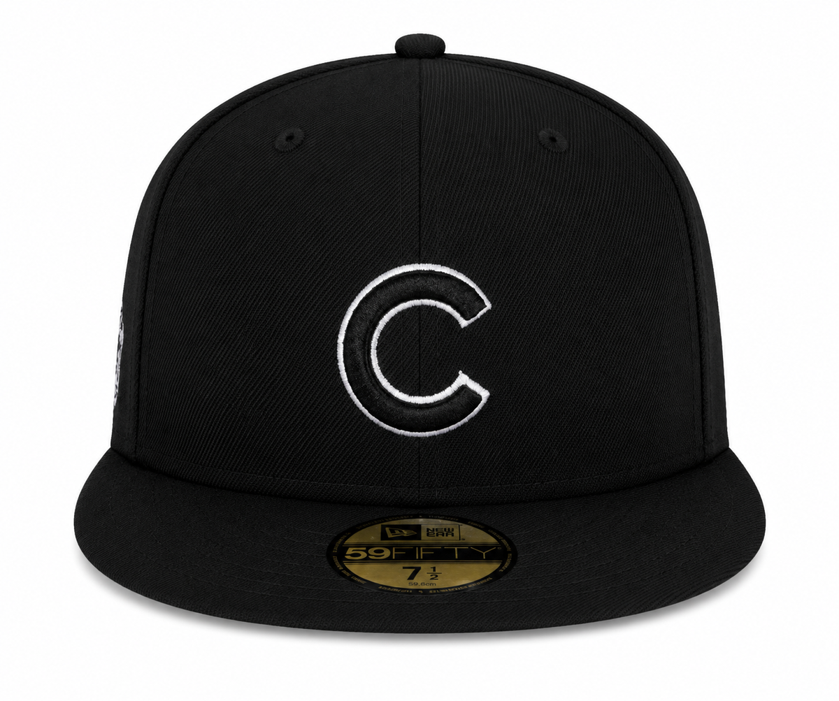 Chicago Cubs New Era 2016 World Series Black 59FIFTY Fitted Hat for Men product image 2, provided for visual reference and