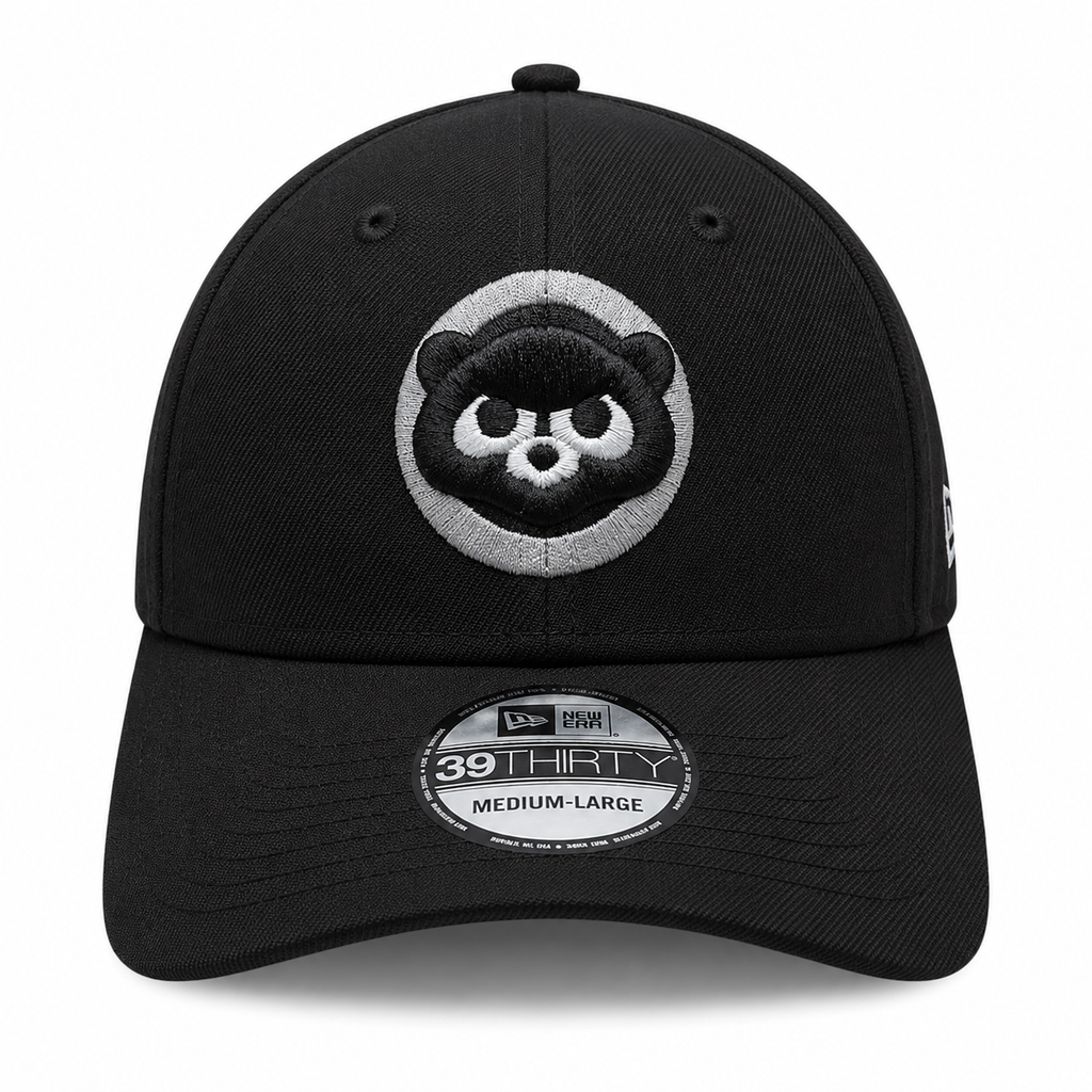 Chicago Cubs New Era Cooperstown Collection Black/Graphite 39THIRTY Flex Hat product image 2, provided for visual reference