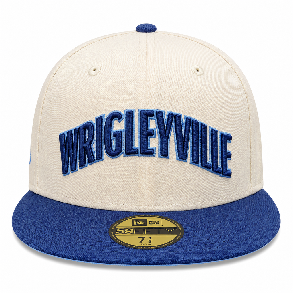 Chicago Cubs New Era Chrome and Navy 2 Tone Wrigleyville 59FIFTY City Connect Fitted Hat product image 3, provided for