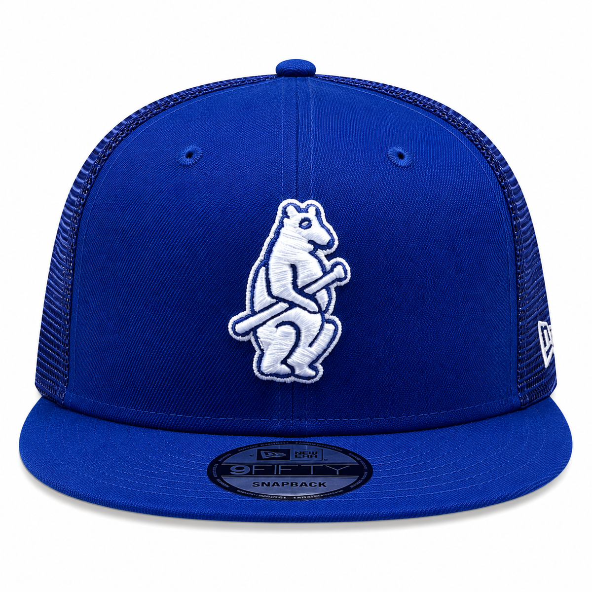 Chicago Cubs New Era Classic Cooperstown Collection Blue 9FIFTY Mesh Trucker Snapback Hat product image 2, provided for