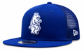 Chicago Cubs New Era Classic Cooperstown Collection Blue 9FIFTY Mesh Trucker Snapback Hat product image 1, provided for